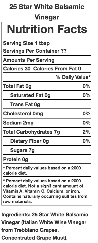 Traditional White Balsamic Vinegar