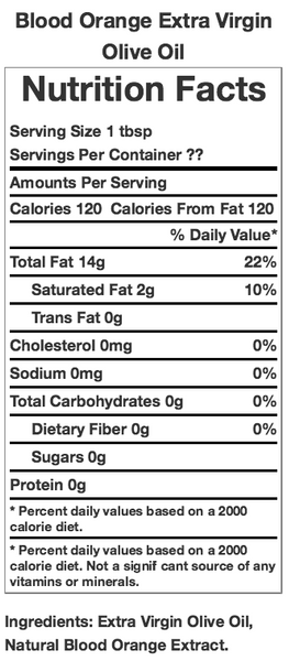 Blood Orange Extra Virgin Olive Oil