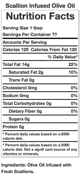 Scallion Infused Olive Oil
