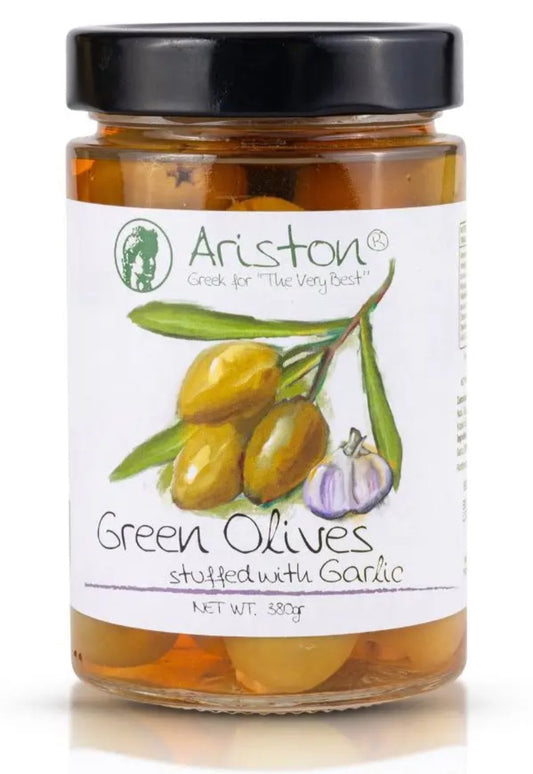 Ariston Green Olives Stuffed with Garlic