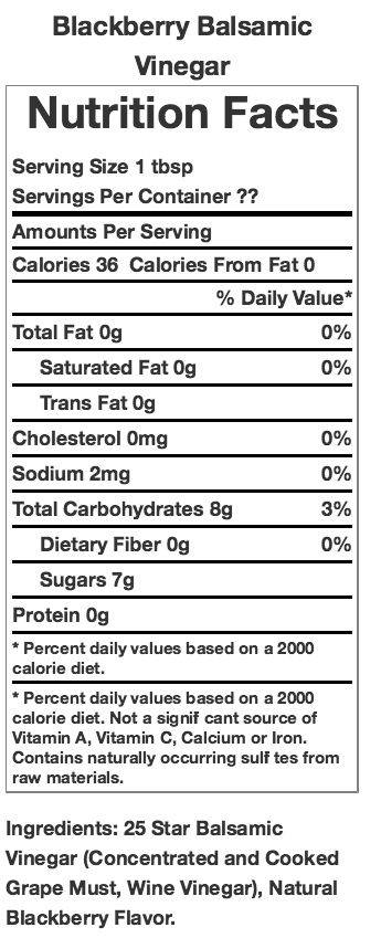 Blackberry Infused Aged Balsamic Vinegar