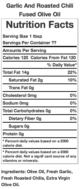 Garlic Chili Infused Olive Oil