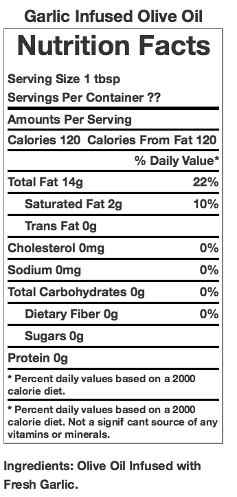 Garlic Infused Olive Oil